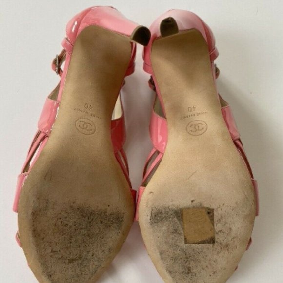 Chanel Sandals Heels Pink  EU40 US9 - Picture 9 of 9